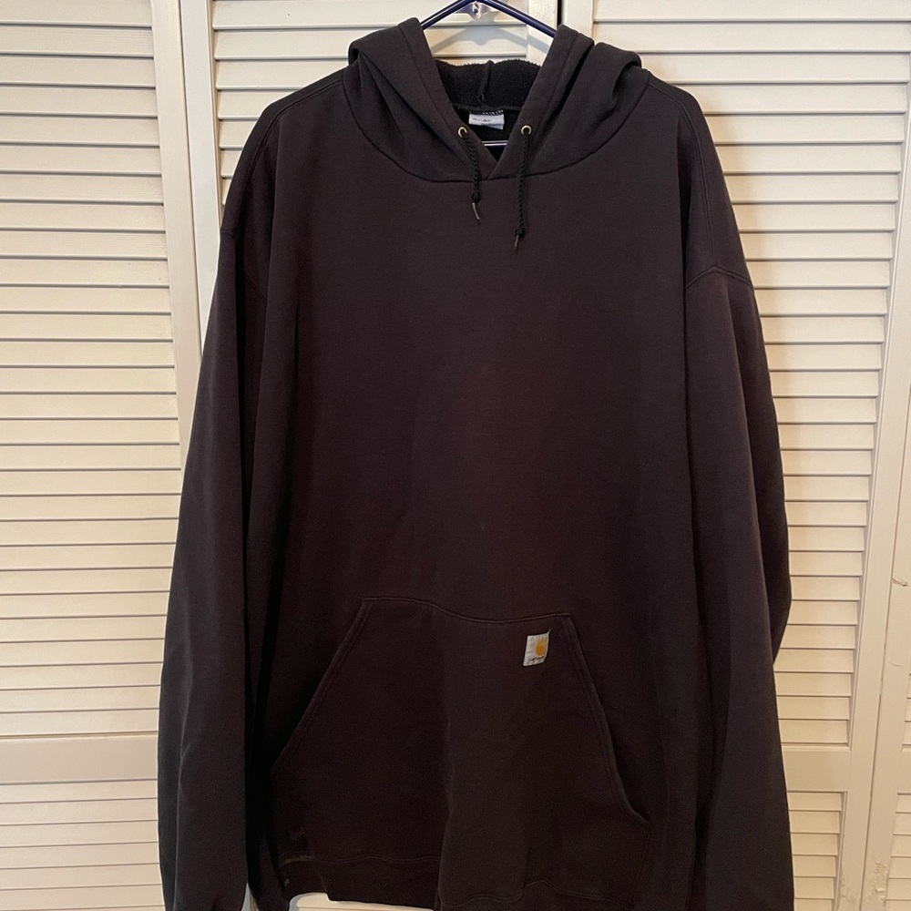 Carhartt Brown Hoodie with Logo Patch
